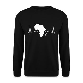 Afrique safari battement de coeur Afrique Afrique du Sud voyage - Sweat-shirt Unisexe - noir - Devant - Alina (178cm) & Michal (187cm)
