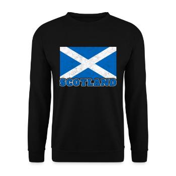 Scotland Scottish flag Scotland Scots - Unisex Sweatshirt - black - Front - Alina (178cm) & Michal (187cm)
