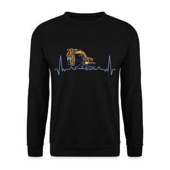 Bagger Bagger Bagger Conducteur de dragage - Sweat-shirt Unisexe - noir - Devant - Alina (178cm) & Michal (187cm)