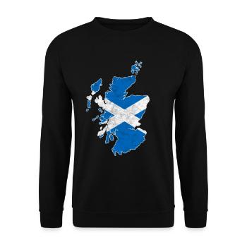 Scotland map Scottish flag Scotland - Unisex Sweatshirt - black - Front - Alina (178cm) & Michal (187cm)