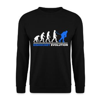 Cadeau de sport d'hiver évolution hockey sur glace pour squat - Sweat-shirt Unisexe - noir - Devant - Alina (178cm) & Michal (187cm)