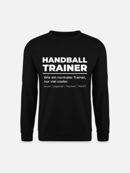 Handball Trainer - Unisex Pullover - Schwarz