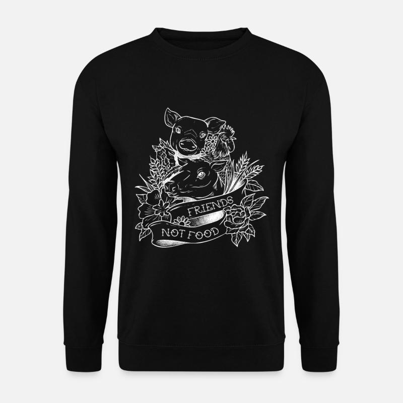 Friends not Food - Unisex Pullover - Schwarz