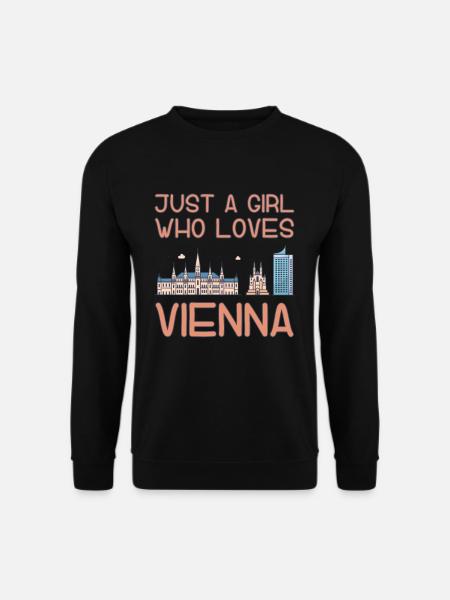 Nur ein Mädchen, das Wien liebt - Unisex Pullover - Schwarz