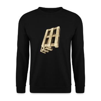 Subtiler Humor Stylische Paletten - Unisex Pullover - Schwarz - Vorne - Alina (178cm) & Michal (187cm)