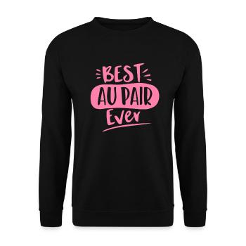 Best au pair ever - Unisex Sweatshirt - black - Front - Alina (178cm) & Michal (187cm)