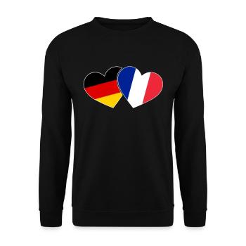 Voyage de vacances au cœur de la France et de l'Allemagne à Paris - Sweat-shirt Unisexe - noir - Devant - Alina (178cm) & Michal (187cm)