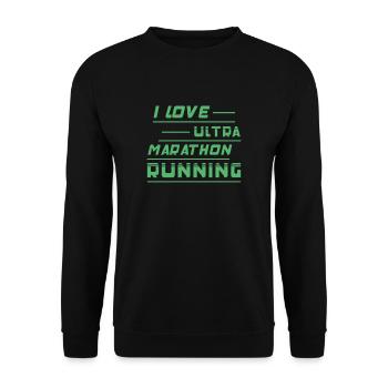 Team Ultramarathon Läufer Ultramarathoner Ultra - Unisex Pullover - Schwarz - Vorne - Alina (178cm) & Michal (187cm)