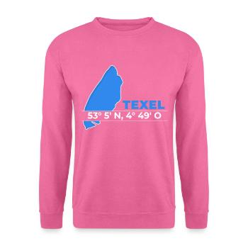 Texel Niederlande Holland Insel Koordinaten - Unisex Pullover - Pink - Vorne