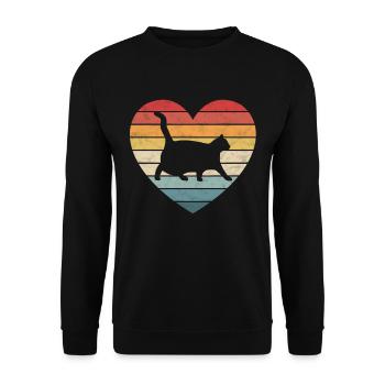 Fat Cat Chonk Scale Chonky Meme cat gift - Unisex Sweatshirt - black - Front - Alina (178cm) & Michal (187cm)