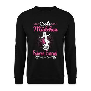 Des filles cool font des monocycles - Sweat-shirt Unisexe - noir - Devant - Alina (178cm) & Michal (187cm)