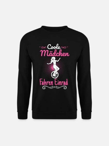 Coole Mädchen fahren Einrad - Unisex Pullover - Schwarz