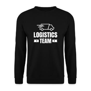 Logistiker Team Logistik Spedition Geschenk - Unisex Pullover - Schwarz - Vorne - Alina (178cm) & Michal (187cm)