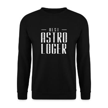 Bester Astrologe Horoskop Astrologie Astrologin - Unisex Pullover - Schwarz - Vorne - Alina (178cm) & Michal (187cm)