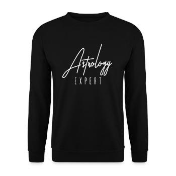Astrologie Experte Horoskop Astrologe Astrologin - Unisex Pullover - Schwarz - Vorne - Alina (178cm) & Michal (187cm)