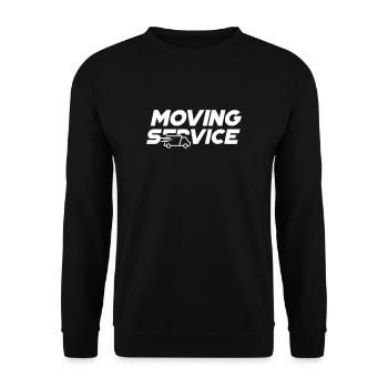 Umzugsservice Umziehen Möbeltransport Umzug - Unisex Pullover - Schwarz - Vorne - Alina (178cm) & Michal (187cm)