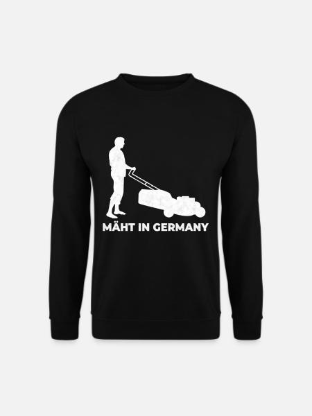 Mäht in Germany Gartenarbeit Landschaftsgärtner - Unisex Pullover - Schwarz