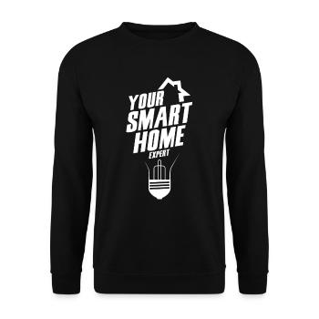 Smart Home Expert Smart Home Smart Home - Unisex Sweatshirt - black - Front - Alina (178cm) & Michal (187cm)
