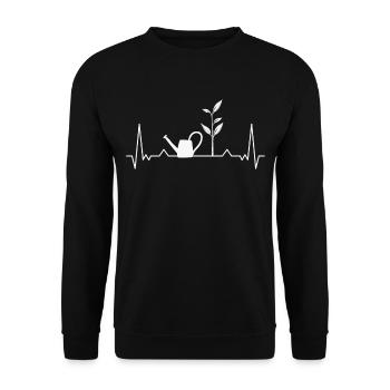 Jardin battement de coeur jardinier horticulture - Sweat-shirt Unisexe - noir - Devant - Alina (178cm) & Michal (187cm)