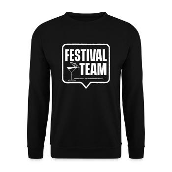 Festival Team Festivals Festival goers visitors - Unisex Sweatshirt - black - Front - Alina (178cm) & Michal (187cm)