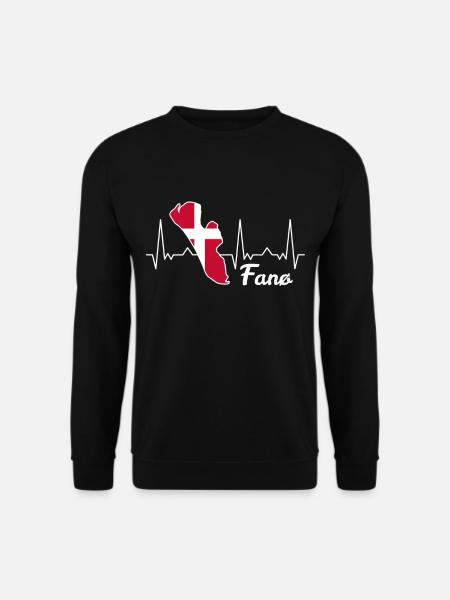 Fanø Fanö Herzschlag Dänemark Geschenk - Unisex Pullover - Schwarz