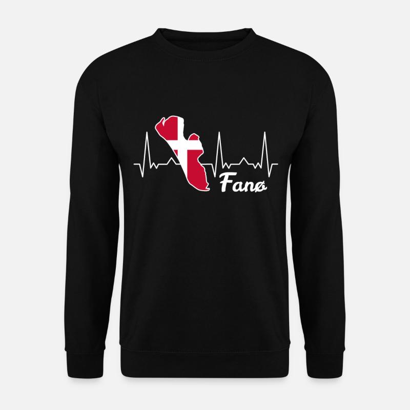 Fanø Fanö Herzschlag Dänemark Geschenk - Unisex Pullover - Schwarz