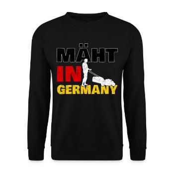 Mows in Germany gardening landscaper - Unisex Sweatshirt - black - Front - Alina (178cm) & Michal (187cm)