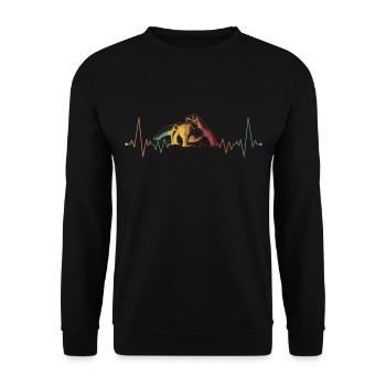 Komodo dragon heartbeat Komodo dragon Komodo dragon - Unisex Sweatshirt - black - Front - Alina (178cm) & Michal (187cm)
