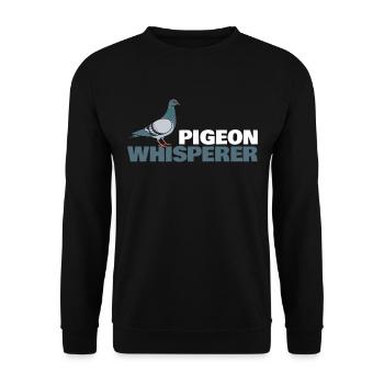 Pigeons Whisperer Pigeon Carrier Pigeon Retro Gift - Unisex Sweatshirt - black - Front - Alina (178cm) & Michal (187cm)