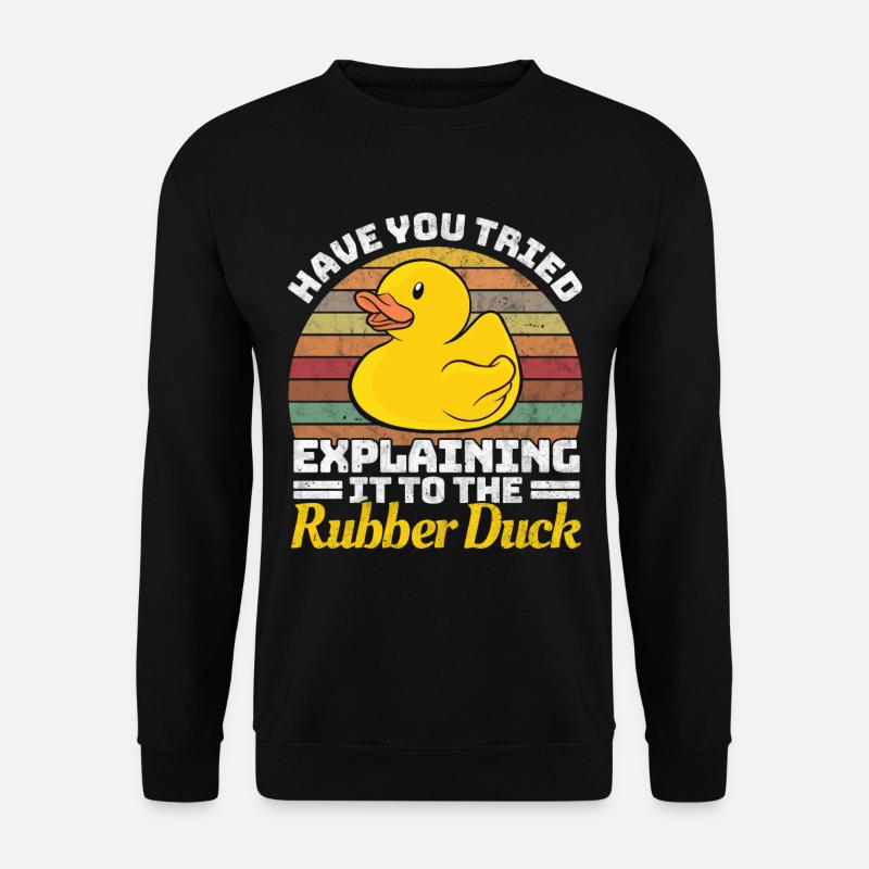 Programmierer Programming Duck Gummiente - Unisex Pullover - Schwarz
