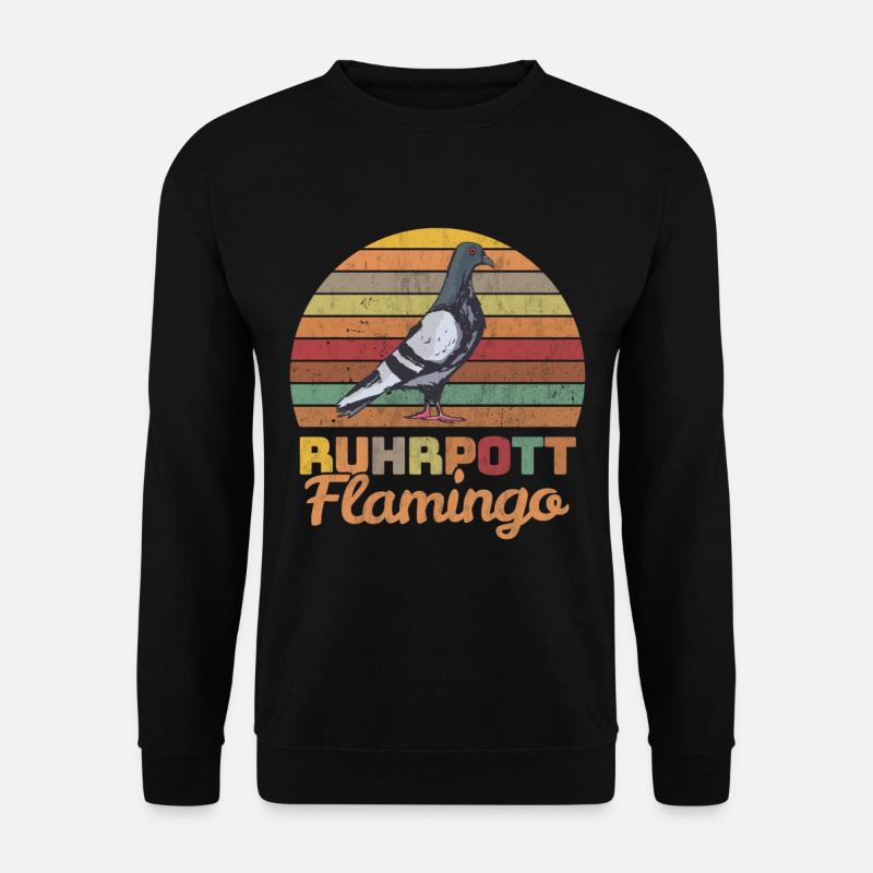 Ruhrpott Flamingo Ruhrgebiet Stadttaube Taube - Unisex Pullover - Schwarz