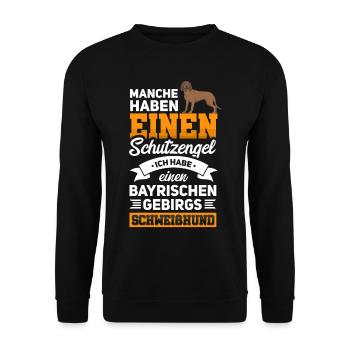 Bayerischer Gebirgsschweisshund BGS Jagdhund - Unisex Pullover - Schwarz - Vorne - Alina (178cm) & Michal (187cm)