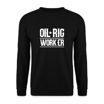 Oil Rig Worker Oil Rig Oil Worker Job - Unisex Sweatshirt - black - Front - Alina (178cm) & Michal (187cm)
