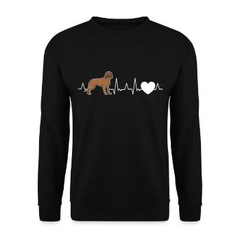 Bavarian Mountain Welding Dog Heartbeat BGS - Unisex Sweatshirt - black - Front - Alina (178cm) & Michal (187cm)