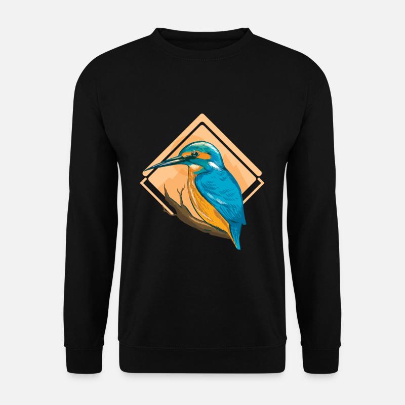 Kingfisher blue bird - Unisex Sweatshirt - black