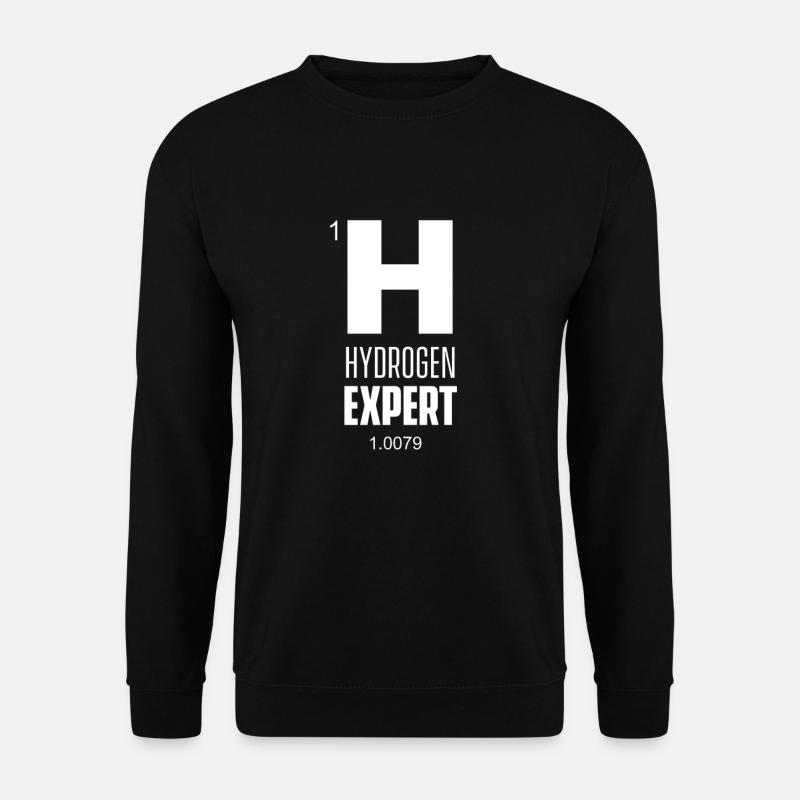 Wasserstoff Experte H Hydrogen Brennstoffzelle - Unisex Pullover - Schwarz