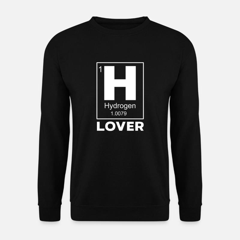 Wasserstoff Liebhaber Brennstoffzelle H Hydrogen - Unisex Pullover - Schwarz