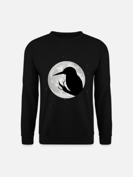 Kingfisher Moon Blue Bird - Sweat-shirt Unisexe - noir