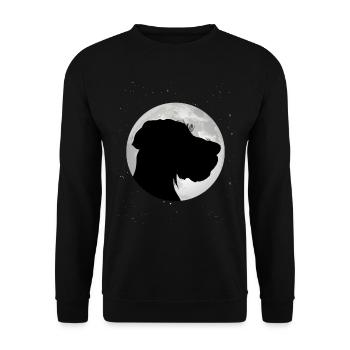 Chiens de chien de chasse de la lune à poil dur allemand - Sweat-shirt Unisexe - noir - Devant - Alina (178cm) & Michal (187cm)