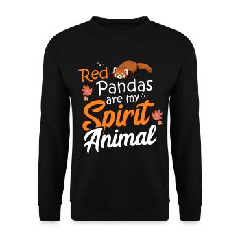 Red Pandas are my Spirit Animal - Unisex Sweatshirt - black - Front - Alina (178cm) & Michal (187cm)