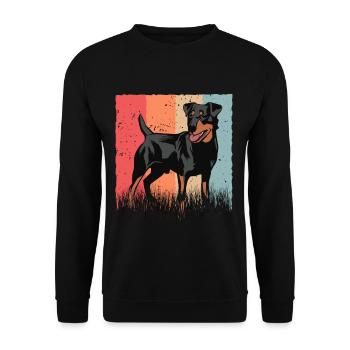 German Jagdterrier Vintage Retro Gift - Unisex Sweatshirt - black - Front - Alina (178cm) & Michal (187cm)