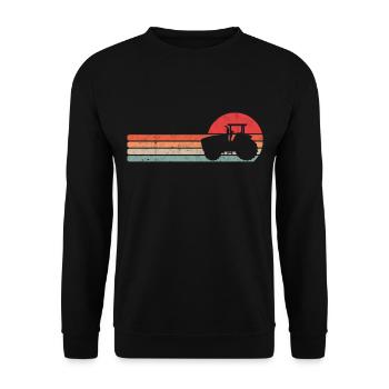 Tractor Vintage Tractor Driver Farmer Farmer - Unisex Sweatshirt - black - Front - Alina (178cm) & Michal (187cm)