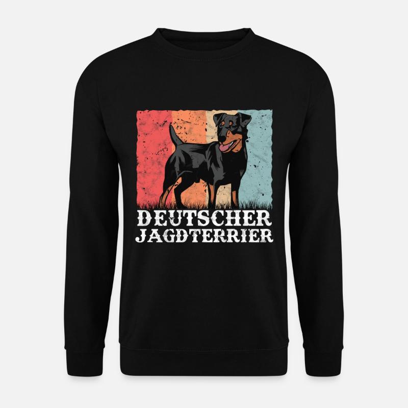 Deutscher Jagdterrier Vintage Retro Geschenk - Unisex Pullover - Schwarz