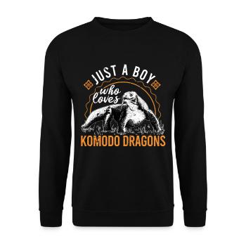 J'aime vraiment Komodo Dragons Komodo Dragon - Sweat-shirt Unisexe - noir - Devant - Alina (178cm) & Michal (187cm)