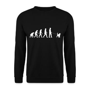 Fox Terrier Evolution Wirehaired Fox Terrier Gift - Unisex Sweatshirt - black - Front - Alina (178cm) & Michal (187cm)