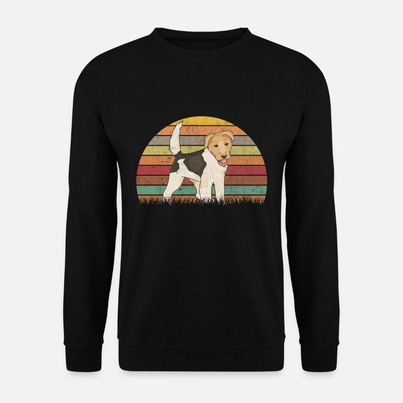 Fox Terrier Vintage Wirehaired Fox Terrier Gift - Unisex Sweatshirt - black