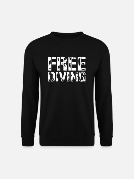 I love freediving, freediving, freediving - Unisex Sweatshirt - black