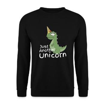 Just Another Unicorn dinosaure licorne avec glace - Sweat-shirt Unisexe - noir - Devant - Alina (178cm) & Michal (187cm)
