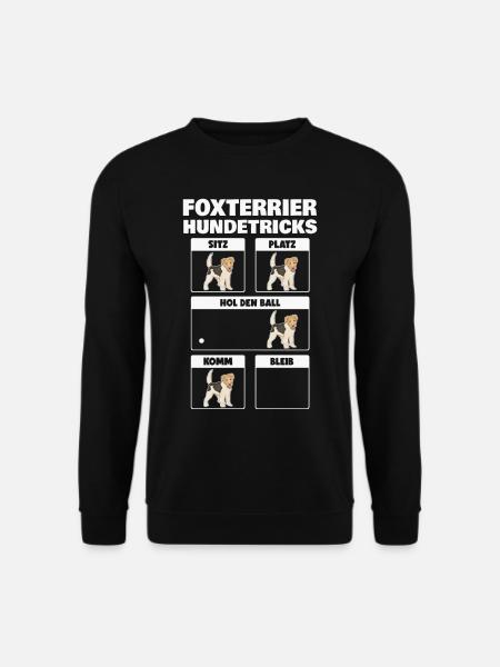 Foxterrier Hundetricks Drahthaar-Foxterrier - Unisex Pullover - Schwarz
