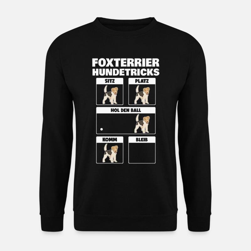 Foxterrier Hundetricks Drahthaar-Foxterrier - Unisex Pullover - Schwarz